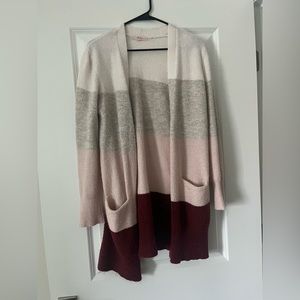 Ombré waffle kit Cardigan